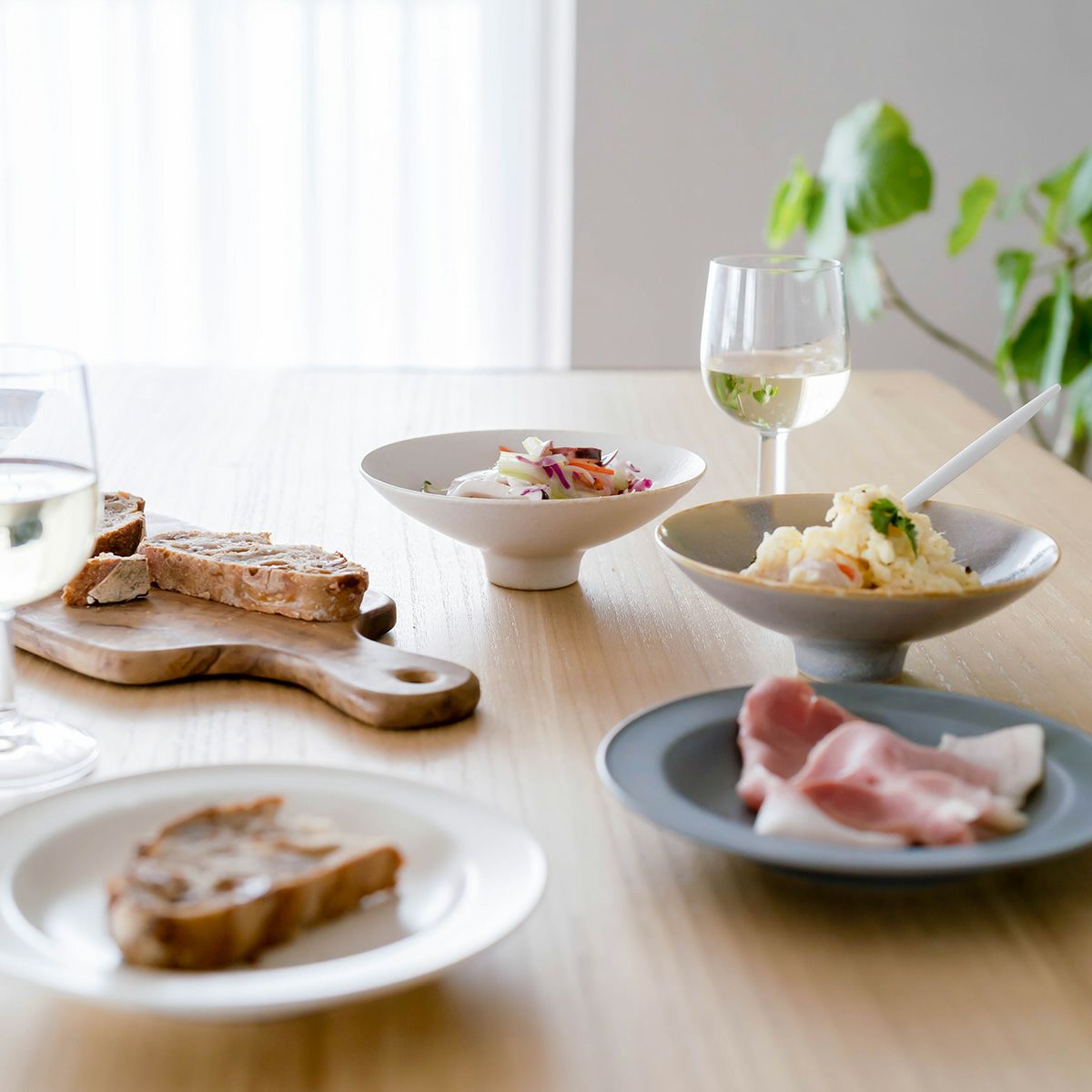 きほんのうつわ こなれ小鉢 15cm 白 滝呂焼