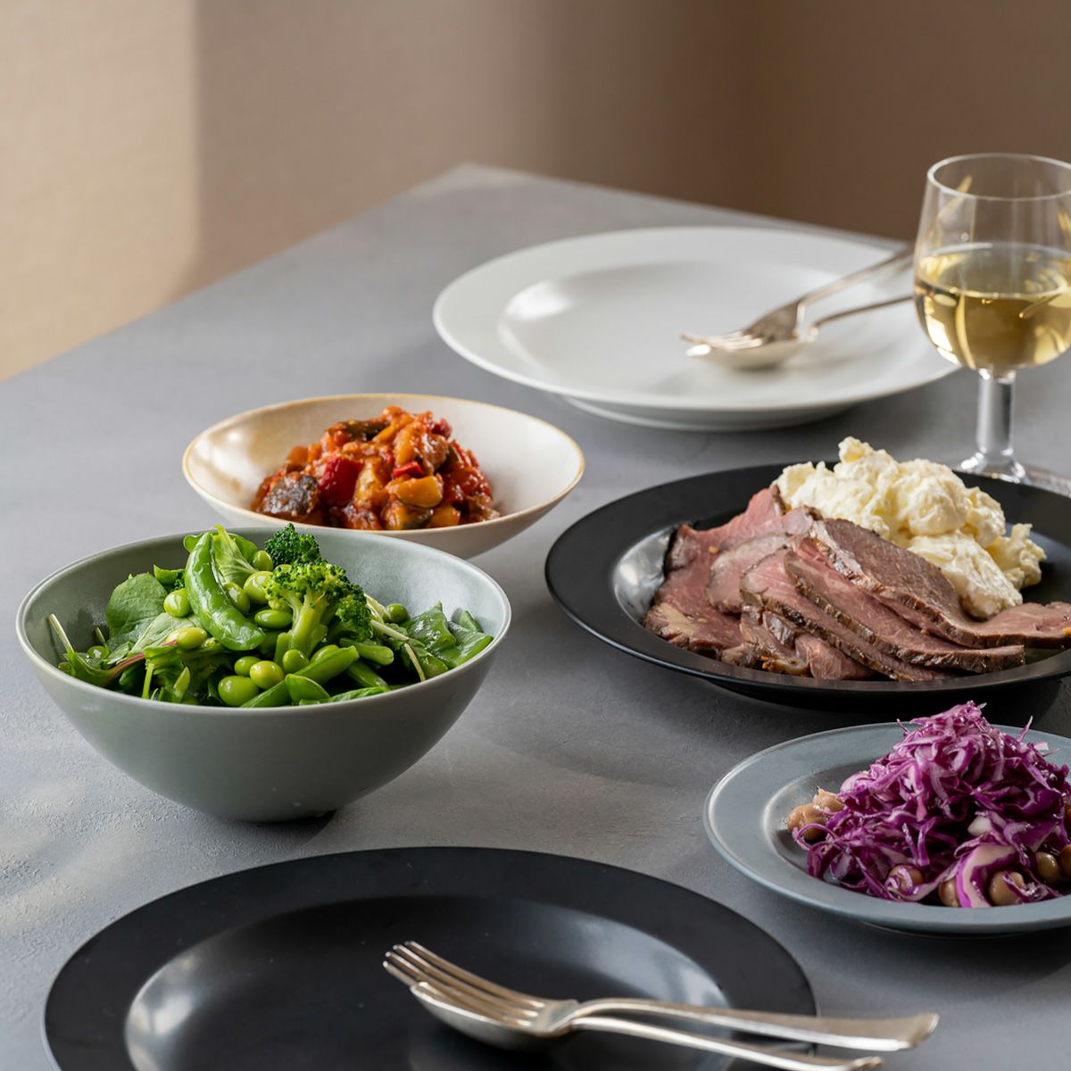 きほんのうつわ 日々ボウル 800ml 深緑 滝呂焼