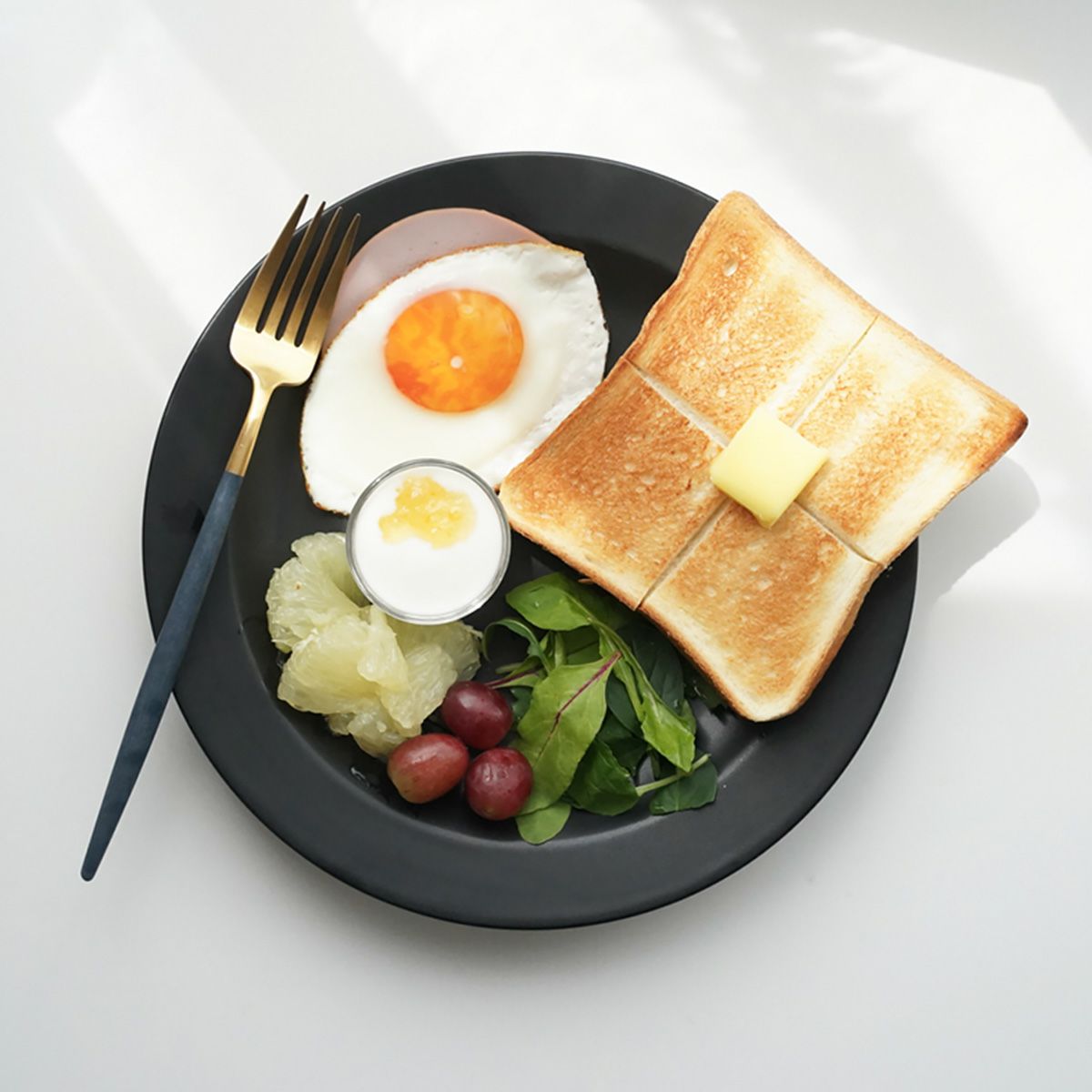 きほんのうつわ 大皿／プレート 24cm 黒 滝呂焼