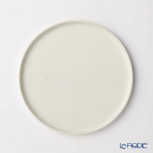 きほんのうつわ 切立プレート（高台付き） 白 21cm 滝呂焼 ※原料の一部にリサイクル土を利用