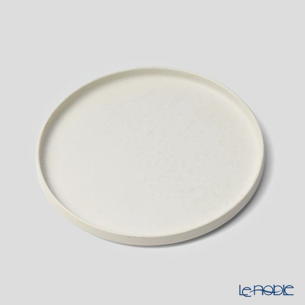 きほんのうつわ 切立プレート（高台付き） 白 21cm 滝呂焼 ※原料の一部にリサイクル土を利用