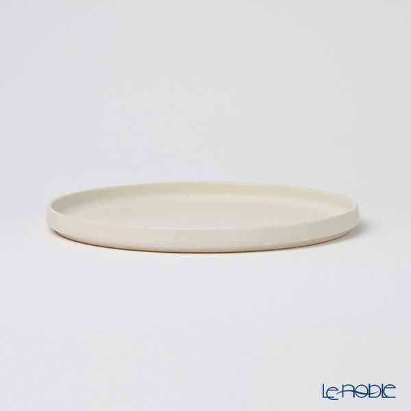 きほんのうつわ 切立プレート（高台付き） 白 21cm 滝呂焼 ※原料の一部にリサイクル土を利用