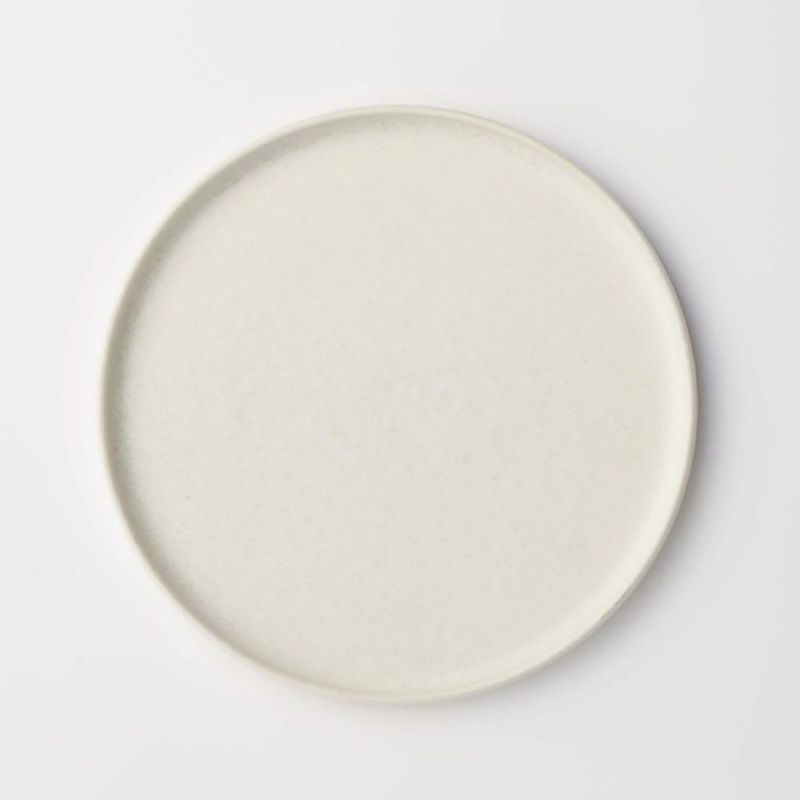 きほんのうつわ 切立プレート（高台付き） 白 21cm 滝呂焼 ※原料の一部にリサイクル土を利用