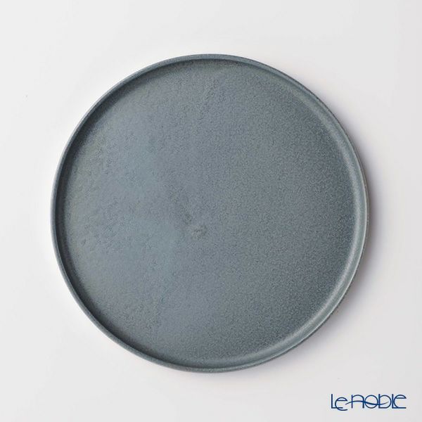 きほんのうつわ 切立プレート（高台付き） 灰 21cm 滝呂焼 ※原料の一部にリサイクル土を利用