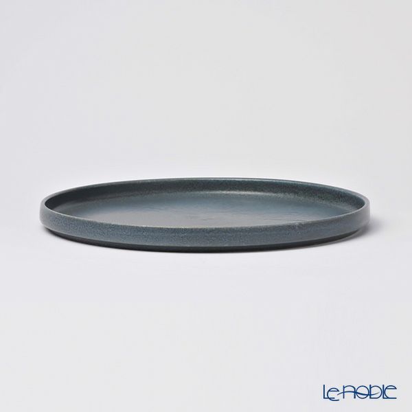 きほんのうつわ 切立プレート（高台付き） 灰 21cm 滝呂焼 ※原料の一部にリサイクル土を利用