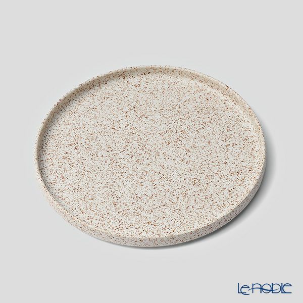 きほんのうつわ 切立プレート（高台付き） 錆点 21cm 滝呂焼 ※原料の一部にリサイクル土を利用