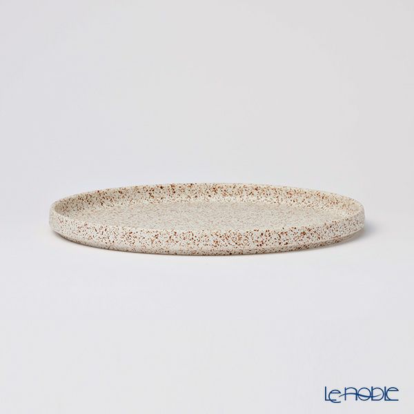 きほんのうつわ 切立プレート（高台付き） 錆点 21cm 滝呂焼 ※原料の一部にリサイクル土を利用