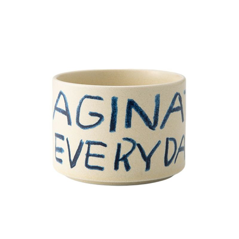 きほんのうつわ × Lee Izumida リサイクル土カップ（高台付き） 200ml 【別注】生成（きなり） 滝呂焼 IMAGINATION EVERYDAY