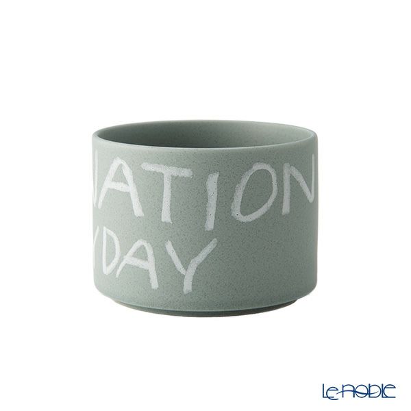 きほんのうつわ × Lee Izumida リサイクル土カップ（高台付き） 200ml 灰青 滝呂焼 IMAGINATION EVERYDAY