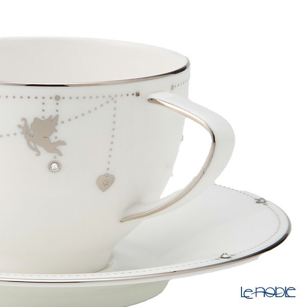 プラウナ ジュエリー スワロフスキーエレメント ベストウィッシュ ティーカップ＆ソーサー 250ml キューピッド