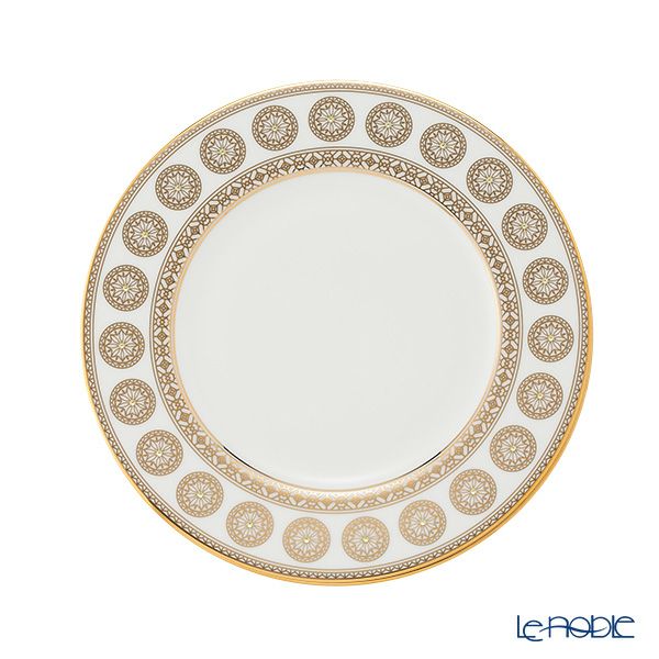 プラウナ ジュエリー スワロフスキーエレメント ゴールデンリーブス プレート 22cm