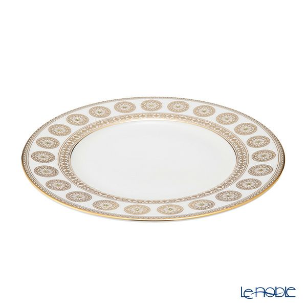 プラウナ ジュエリー スワロフスキーエレメント ゴールデンリーブス プレート 22cm