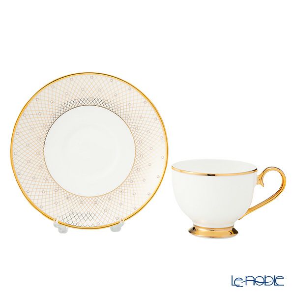 プラウナ ジュエリー スワロフスキーエレメント プリンセスゴールド ティーカップ＆ソーサー