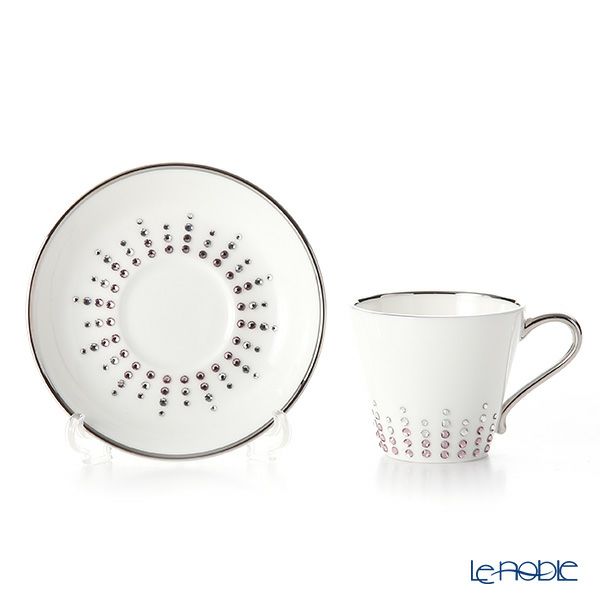 プラウナ ジュエリー スワロフスキーエレメント ティアラ アメジスト エスプレッソカップ＆ソーサー