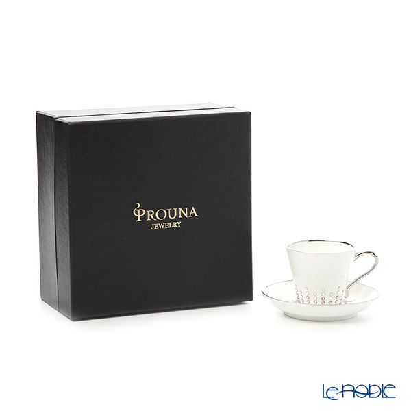 プラウナ ジュエリー スワロフスキーエレメント ティアラ アメジスト エスプレッソカップ＆ソーサー