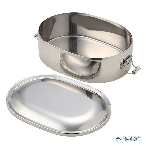 シーガル オーバルランチボックス 弁当箱 ステンレス 17cm（800ml） 【デザートカップ付】