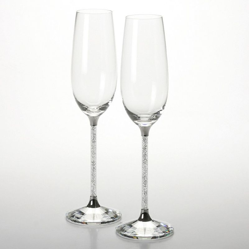 スワロフスキー Crystalline／シャンパンフルート シルバー（2個セット） SWV255-678