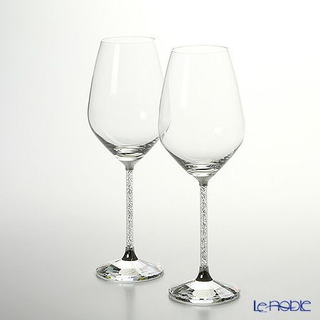 スワロフスキー Crystalline 赤ワイングラス（シルバー／2個セット） SWV1-095-948