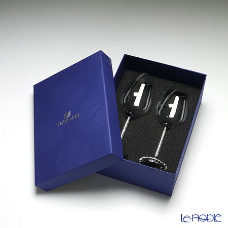 スワロフスキー Crystalline 赤ワイングラス（シルバー／2個セット） SWV1-095-948