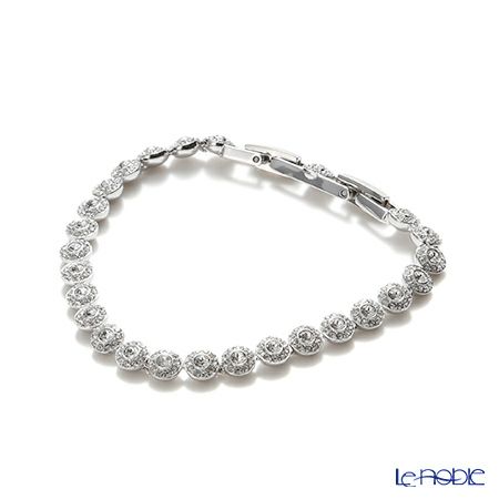スワロフスキー ブレスレット Una Angelic Tennis ラウンド 小 ホワイト／ロジウム SW5071173