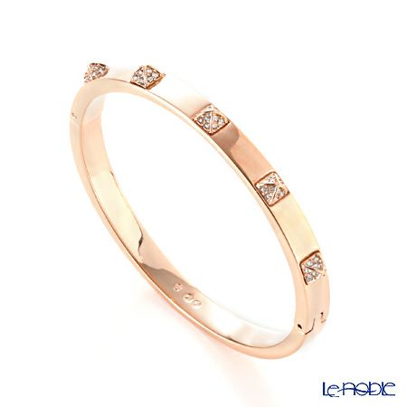 スワロフスキー バングル Dextera ホワイト／ローズゴールド S SW5098834