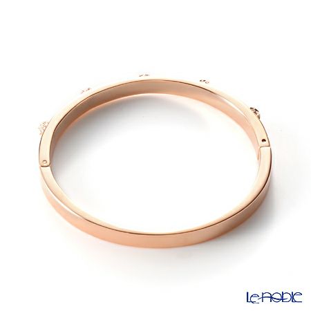 スワロフスキー バングル Dextera ホワイト／ローズゴールド S SW5098834