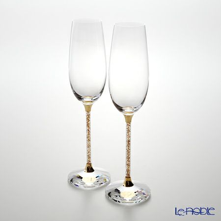 スワロフスキー Crystalline／シャンパンフルート ゴールド（2個セット） SWV5-102-143