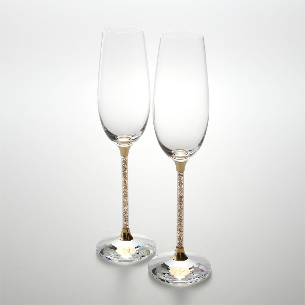 スワロフスキー Crystalline／シャンパンフルート ゴールド（2個セット） SWV5-102-143