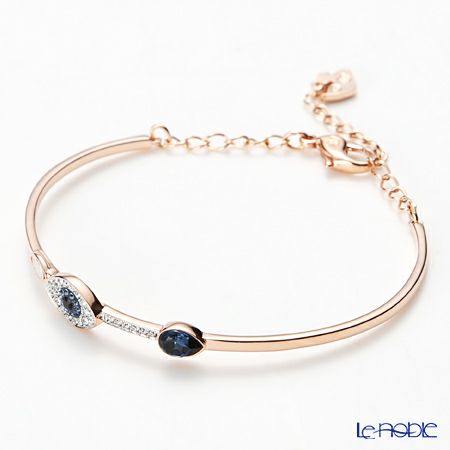 スワロフスキー バングル Symbolica イーブルアイ ブルー／ローズゴールド SW5171991