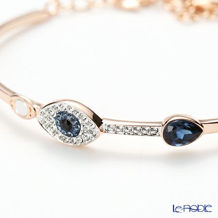 スワロフスキー バングル Symbolica イーブルアイ ブルー／ローズゴールド SW5171991