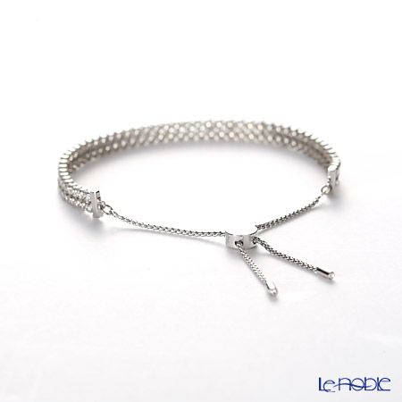 スワロフスキー ブレスレット Matrix Tennis テニス ラウンド 2連 ホワイト／ロジウム SW5221397