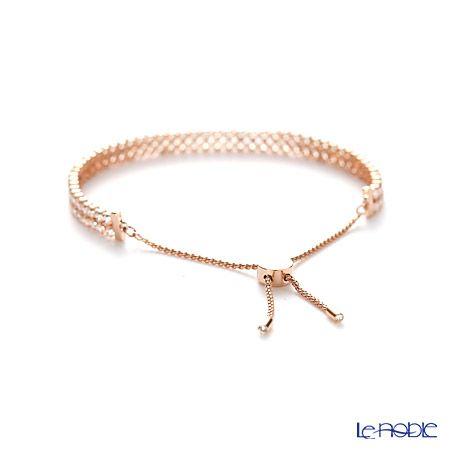 スワロフスキー ブレスレット Matrix Tennis テニス ラウンド 2連 ホワイト／ローズゴールド SW5224182