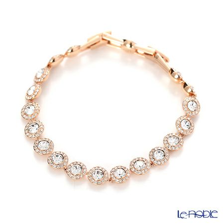 スワロフスキー ブレスレット Una Angelic Tennis ラウンド 中 ホワイト／ローズゴールド SW5240513