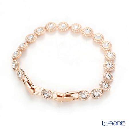 スワロフスキー ブレスレット Una Angelic Tennis ラウンド 中 ホワイト／ローズゴールド SW5240513