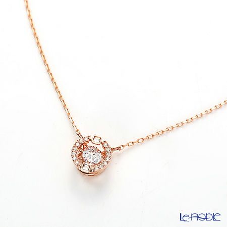 スワロフスキー ネックレス Una ラウンド ホワイト／ローズゴールド SW5272364