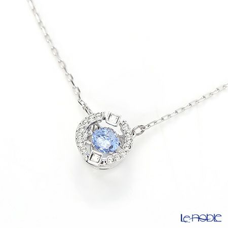 スワロフスキー ネックレス Una ラウンド ブルー／ロジウム SW5279425 17SS