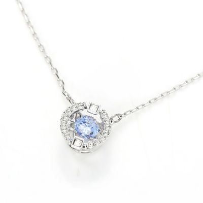 スワロフスキー ネックレス Una ラウンド ブルー／ロジウム SW5279425