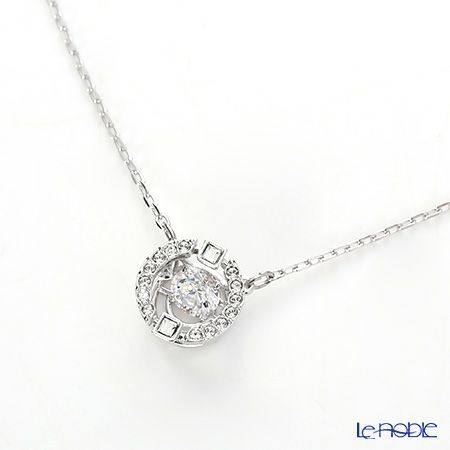 スワロフスキー ネックレス Una ラウンド ホワイト／ロジウム SW5286137