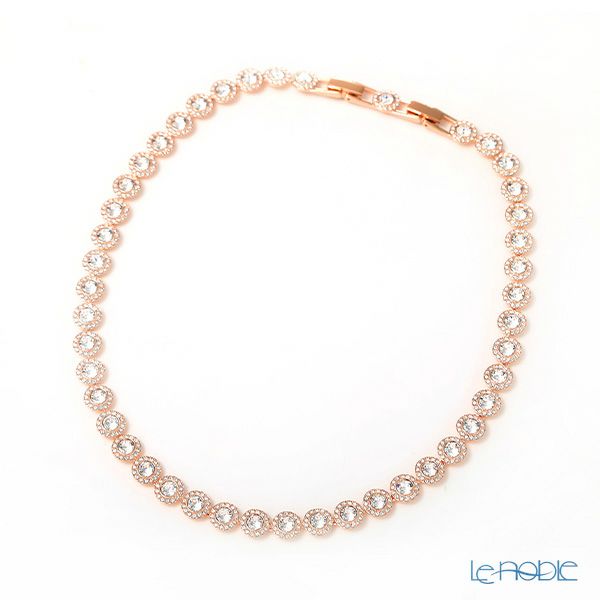 スワロフスキー ネックレス Una Angelic Tennis ラウンド ホワイト／ローズゴールド SW5367845