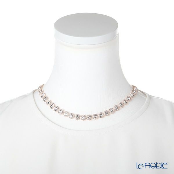 スワロフスキー ネックレス Una Angelic Tennis ラウンド ホワイト／ローズゴールド SW5367845