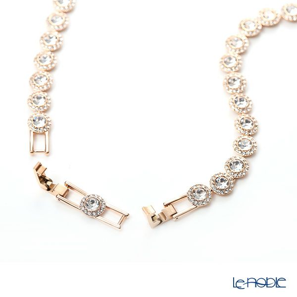 スワロフスキー ネックレス Una Angelic Tennis ラウンド ホワイト／ローズゴールド SW5367845