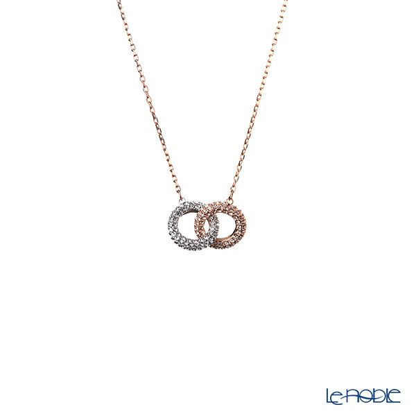 スワロフスキー ネックレス Dextera インターロッキングサークル ホワイト／ローズゴールド SW5414999 18AW