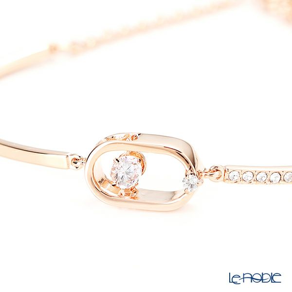 スワロフスキー ブレスレット Una ラウンド楕円形 ホワイト／ローズゴールド SW5472382 19SS