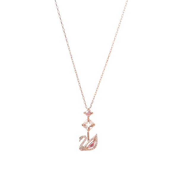 スワロフスキー ペンダント Swan スワン ピンク／ローズゴールド SW5473024 19SS