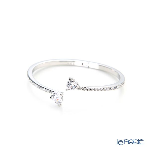 スワロフスキー バングル Mesmera ハート ホワイト／ロジウム Mサイズ SW5518814 20SS