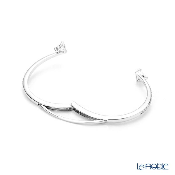 スワロフスキー バングル Mesmera ハート ホワイト／ロジウム Mサイズ SW5518814 20SS