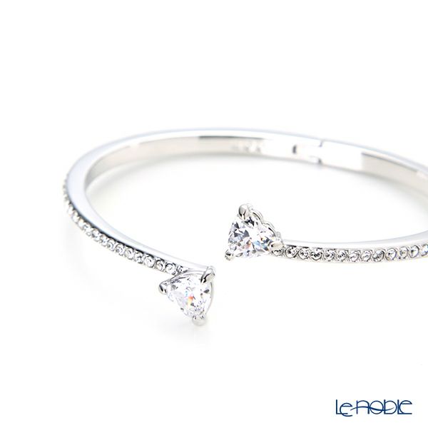 スワロフスキー バングル Mesmera ハート ホワイト／ロジウム Mサイズ SW5518814 20SS