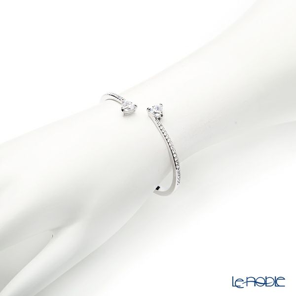 スワロフスキー バングル Mesmera ハート ホワイト／ロジウム Mサイズ SW5518814 20SS