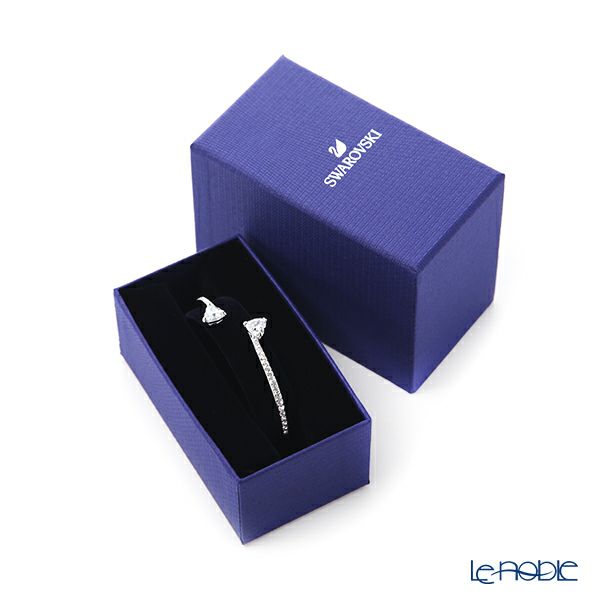 スワロフスキー バングル Mesmera ハート ホワイト／ロジウム Mサイズ SW5518814 20SS