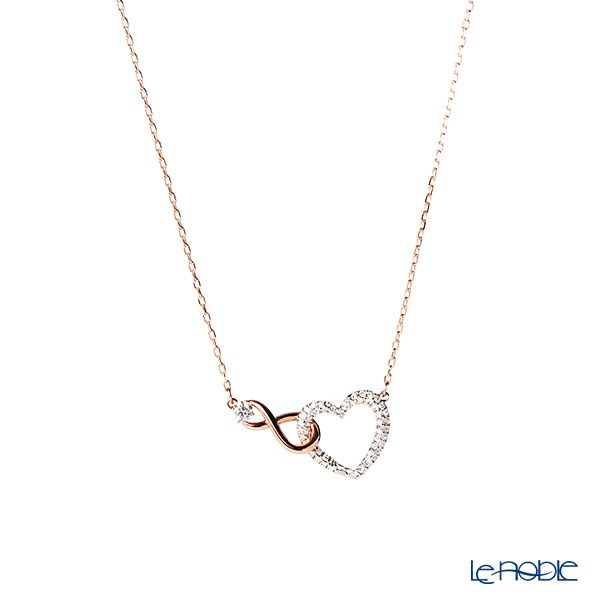 スワロフスキー ネックレス Hyperbola インフィニティ＆ハート ホワイト／ローズゴールド SW5518865 20SS